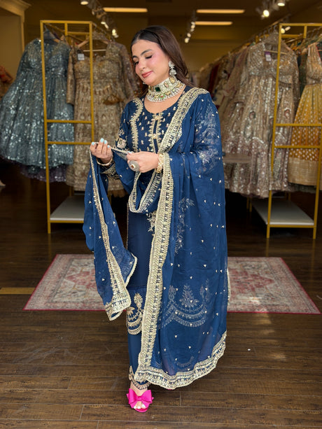 Noor Jaya Embroidered Suit